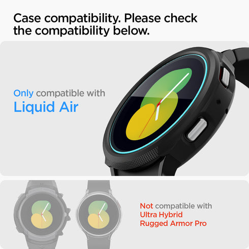 Spigen מגן מסך ל-Galaxy Watch 5/4 (44mm) – GLAS.tR EZ Fit (2 יחידות)